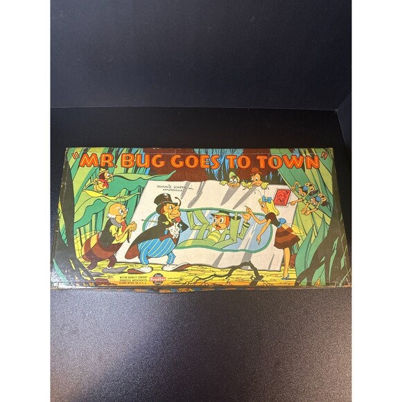 Vintage 1941 Milton Bradley “Mr. Bug Goes to Town” Board Game Complete - Picture 8 of 10
